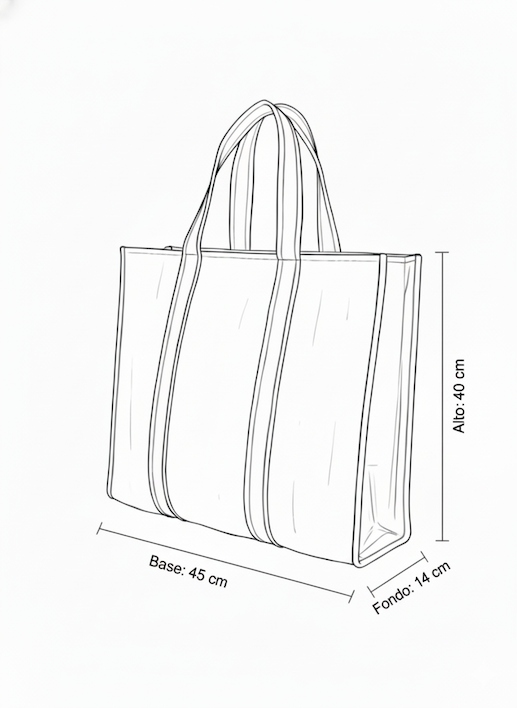 Tote Bag Grande Acolchada - Tigre Vibes Azul