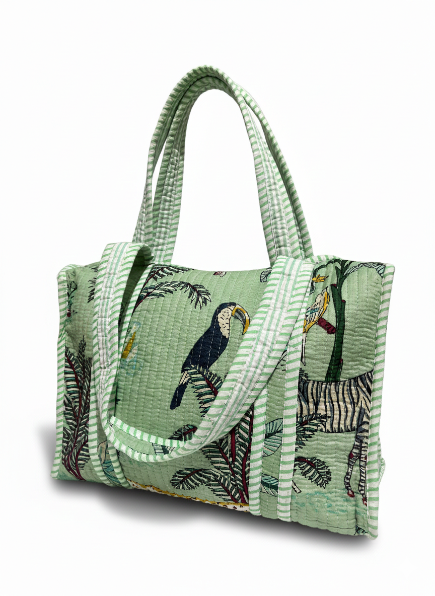 Crossbody Acolchada - Jungla Chic Menta