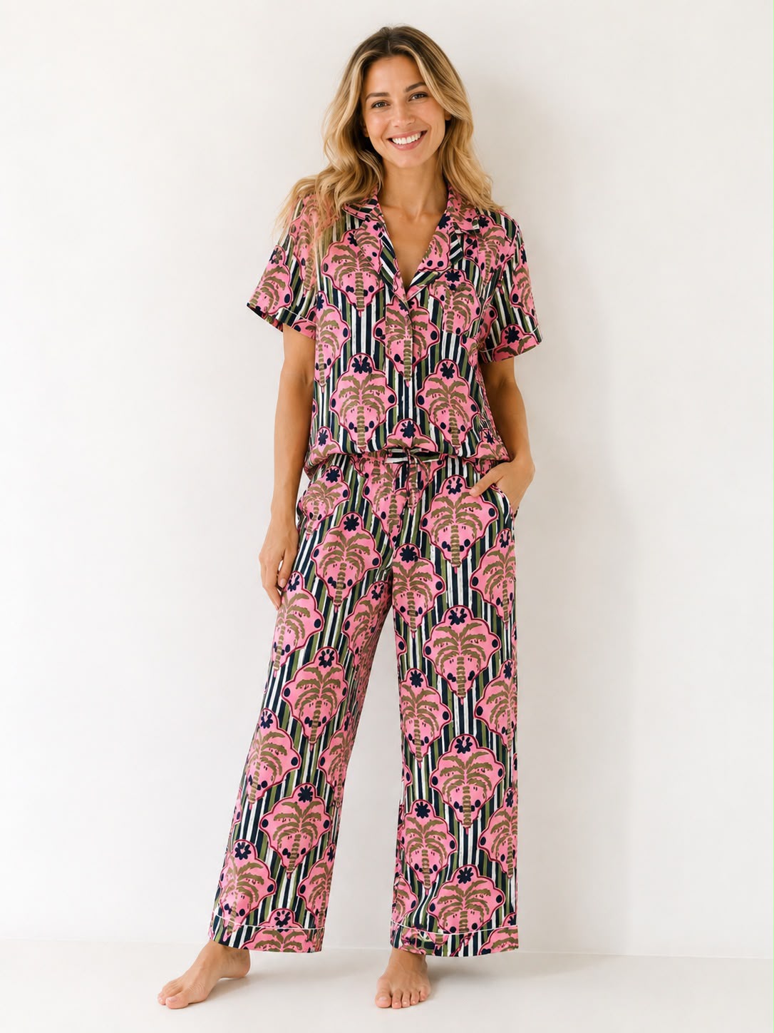 Pijama Pantalón Manga Corta