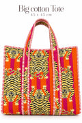 Tote Bag Grande Acolchada - Tigre Vibes Naranja