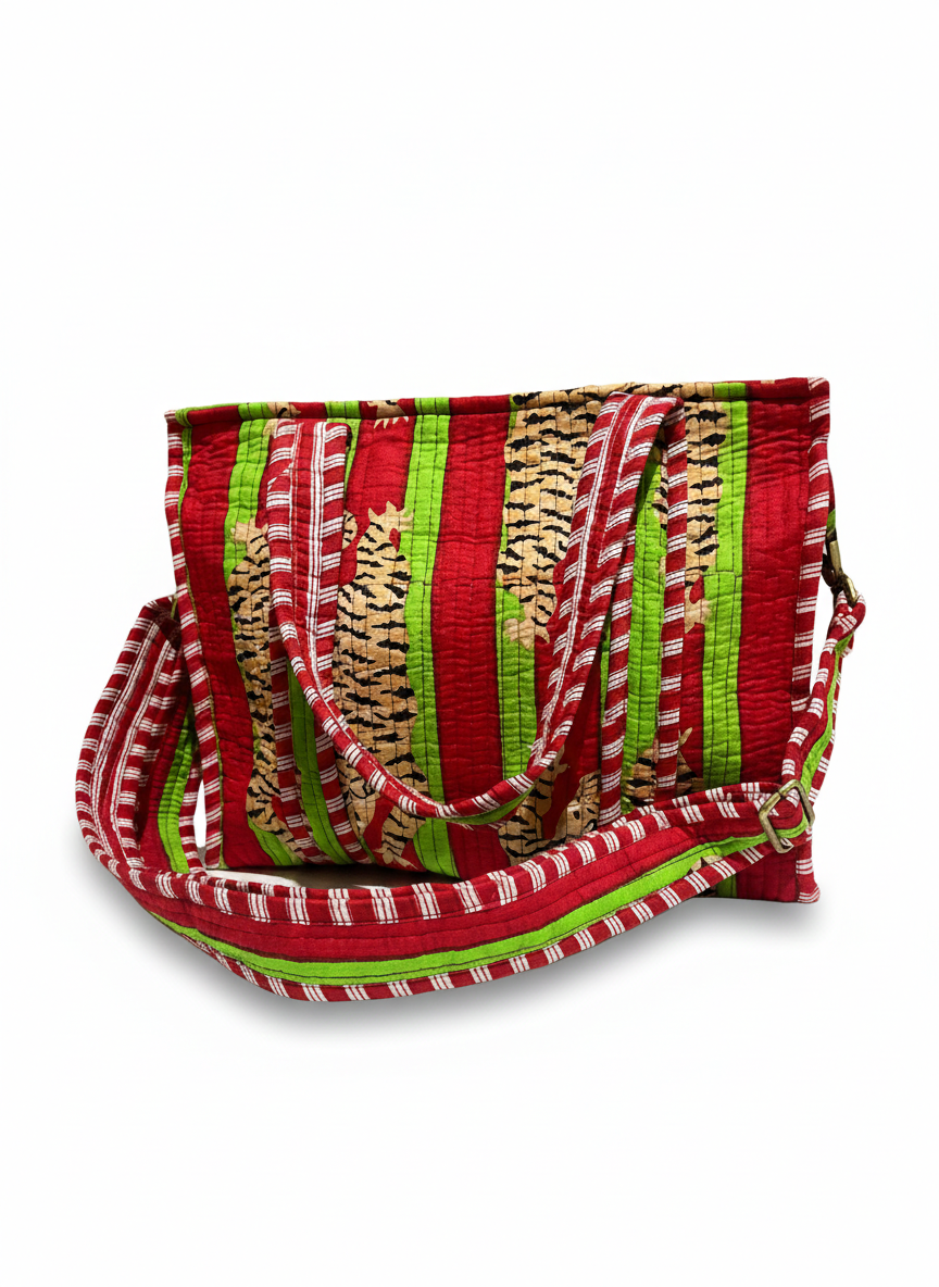 Crossbody Acolchada - Tigre Vibes Rojo / Verde