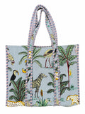 Tote Bag Grande Acolchada - Terciopelo con Cierre
