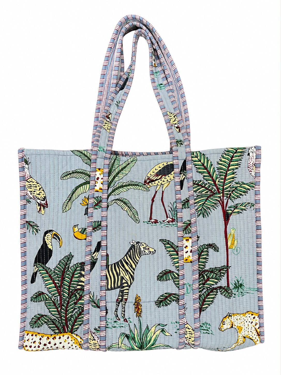 Tote Bag Grande Acolchada - Terciopelo con Cierre