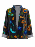 Velvet Jacket Hand Emboidery