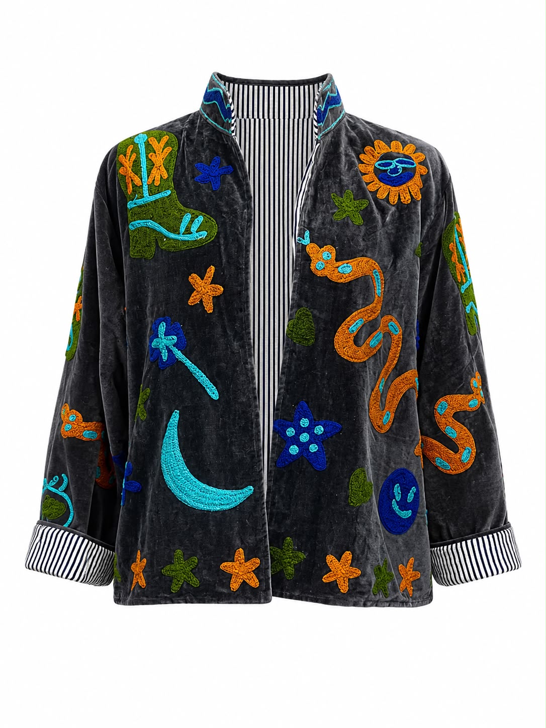 Velvet Jacket Hand Emboidery