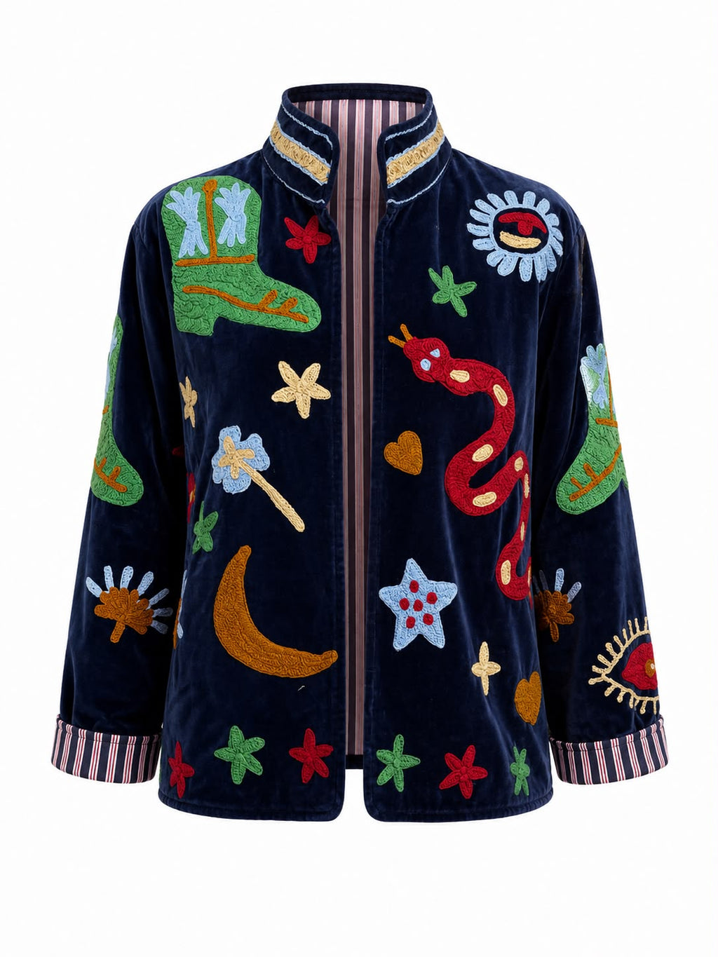 Velvet Jacket Hand Emboidery
