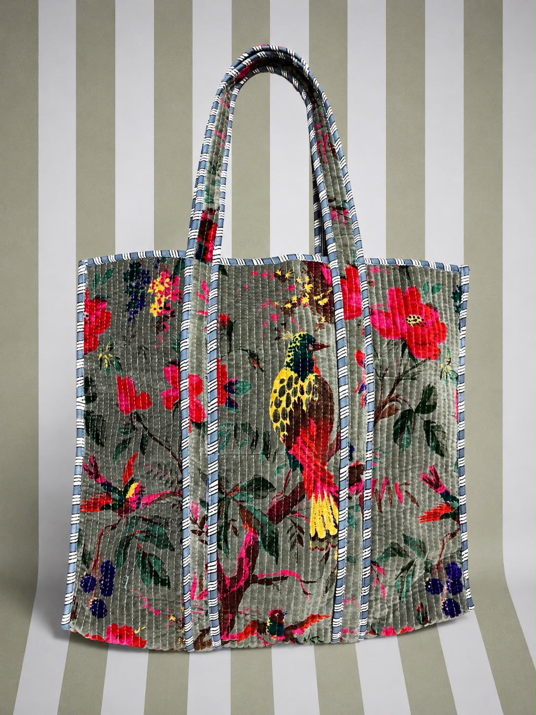 Tote Bag Grande Acolchada - Terciopelo