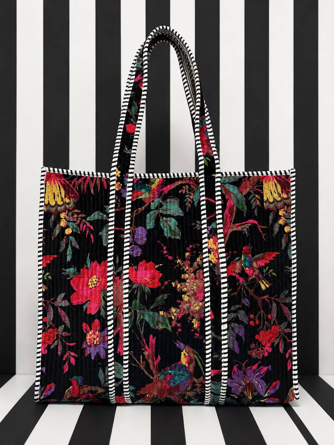 Tote Bag Grande Acolchada - Terciopelo