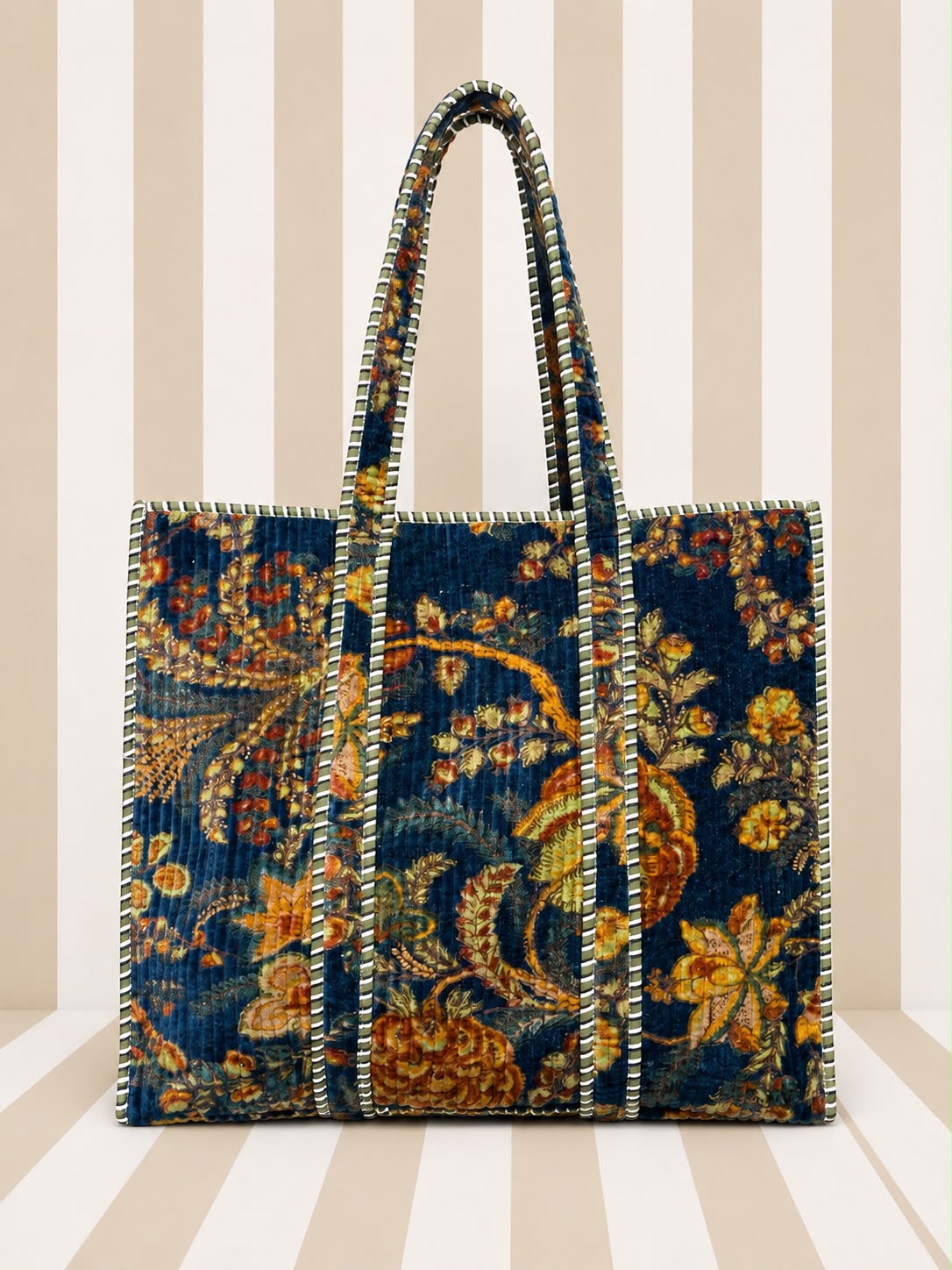 Tote Bag Grande Acolchada - Terciopelo