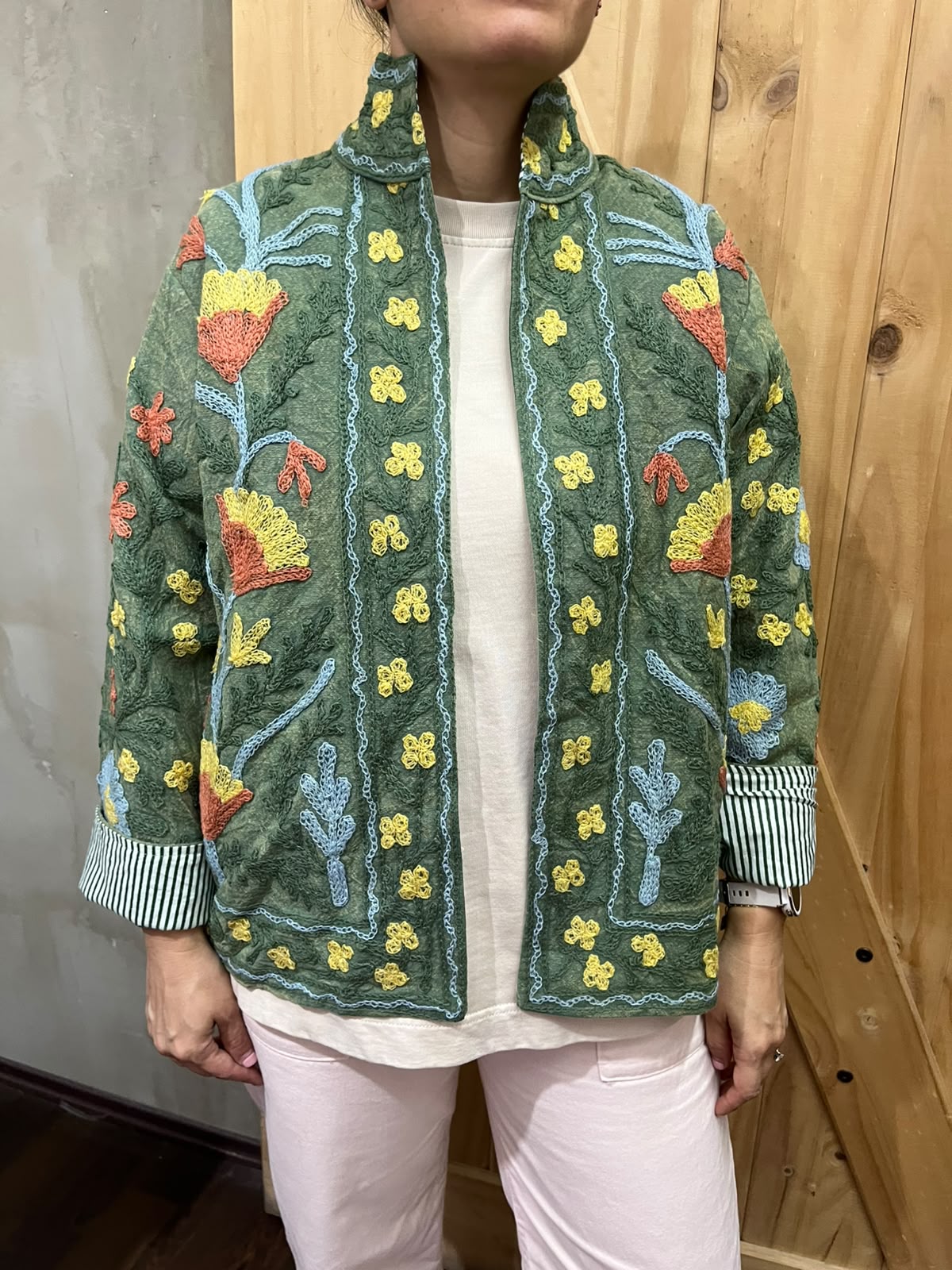 Chamarra Algodón Hand Emboidery