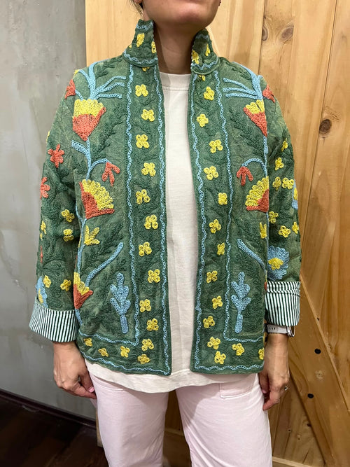 Chamarra Algodón Hand Emboidery
