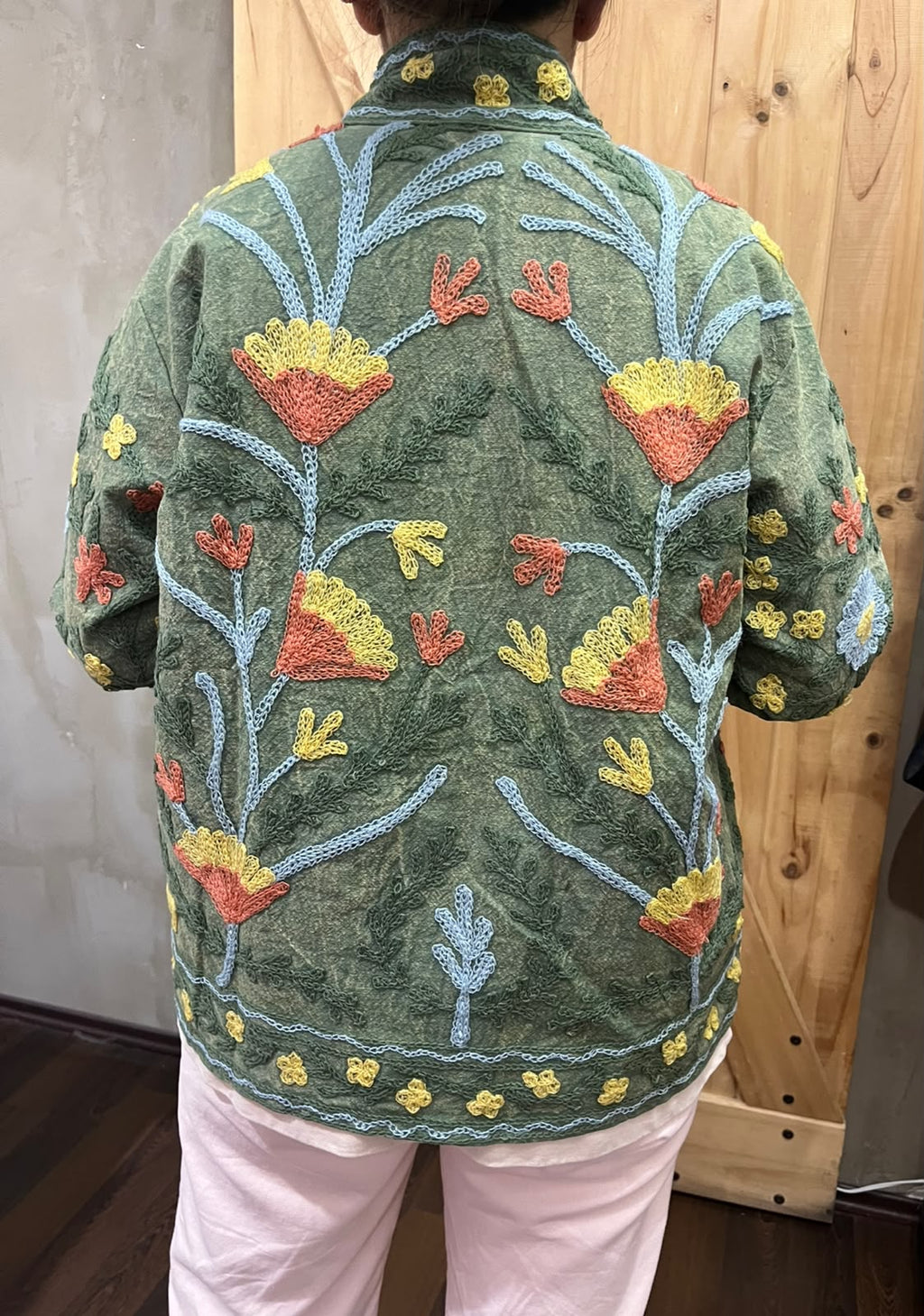 Chamarra Algodón Hand Emboidery