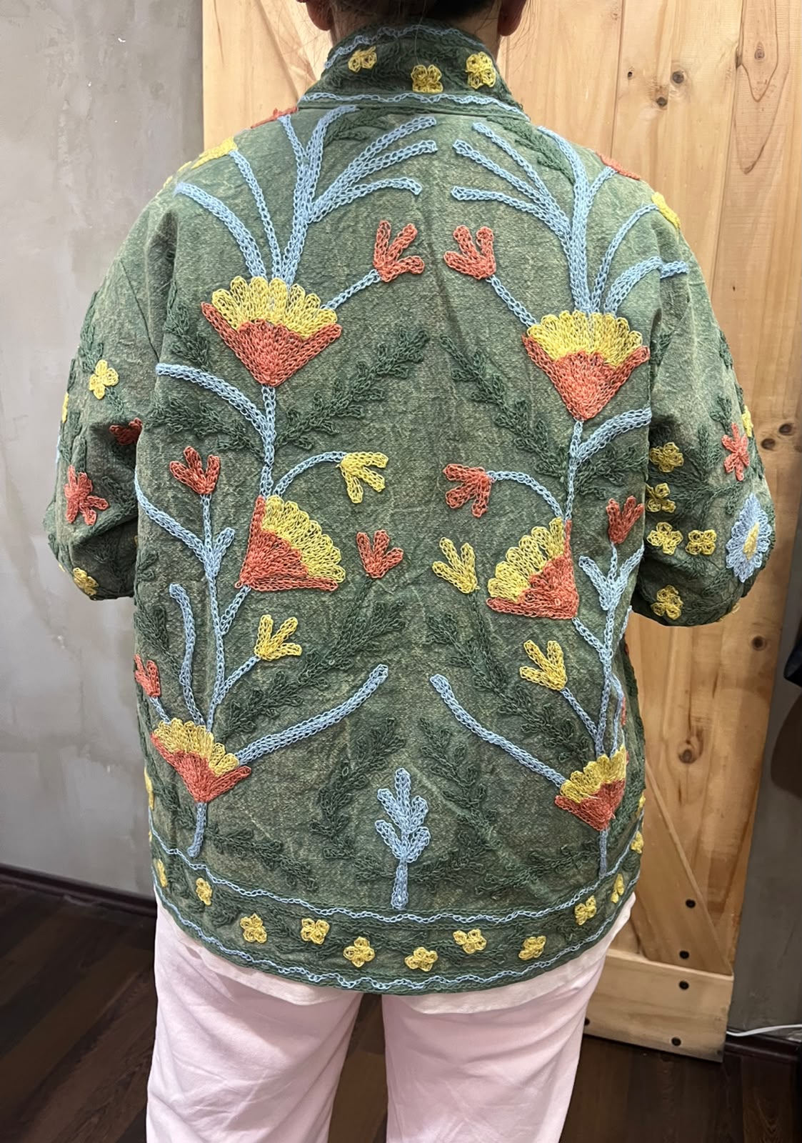 Chamarra Algodón Hand Emboidery